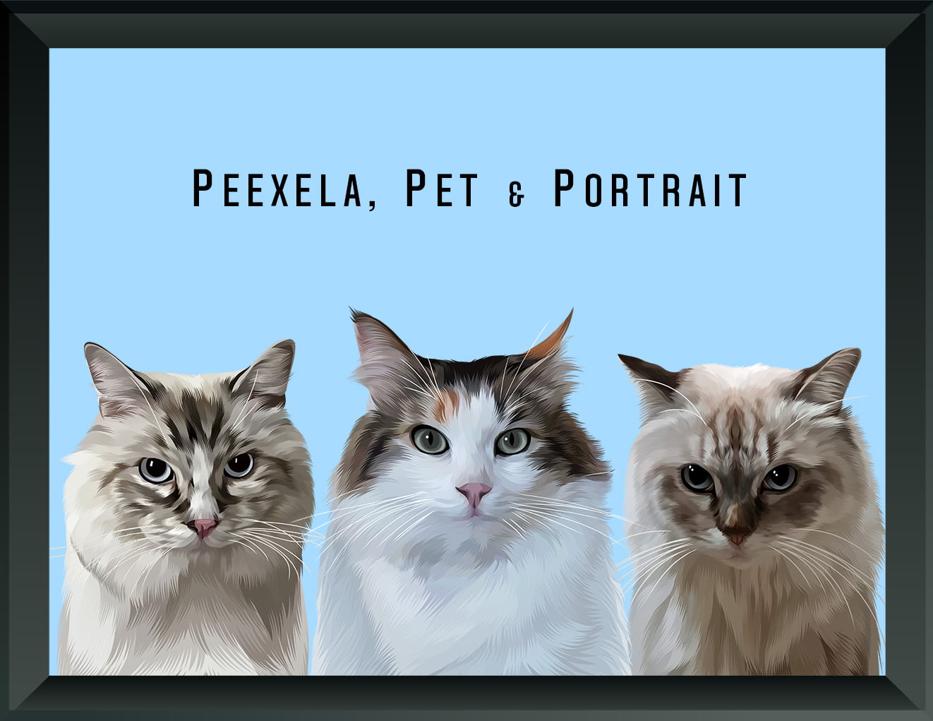Pet Portrait - Three Pets
