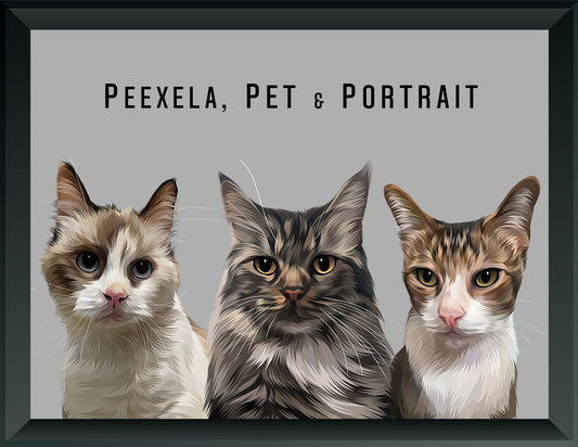 Pet Portrait - Three Pets